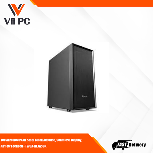 Tecware Nexus Air Steel Black Atx Case, Seamless Display, Airflow Focused - TWCA-NEXASBK