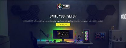 CORSAIR iCUE LINK QX120 RGB BLACK/WHITE, 120mm Magnetic Dome RGB Fan, Starter Kit (Triple Fan Kit)