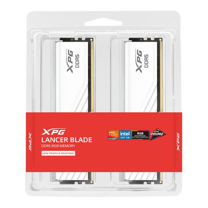ADATA XPG LANCER RGB DDR5 6000MHz CL30 / XPG LANCER BLADE RGB DDR5 6400MHz CL32 (2x16GB) 32GB XMP/EXPO - BLACK/WHITE