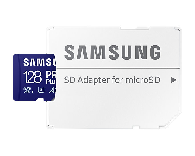 SAMSUNG PRO PLUS microSDXC Memory Card with Adapter 128GB/256GB/512GB Card up to 180MB/s Read, compatible to UHS-I