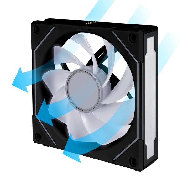 LIAN LI UNI FAN SL-INF 140 Single Pack REVERSE without Controller - BLACK or WHITE / 2 Yrs Wty