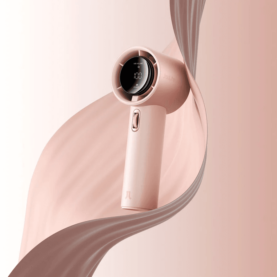 JISULIFE Handheld Fan Pro1 ABS 3600mAh(FA53) WHITE/PINK/BLUE/GREEN 9m/s wind speed, 100-speed level, 12 hours of Powerful Battery Life