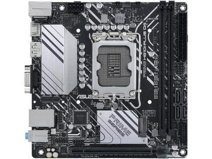 ASUS PRIME H610I-PLUS D4 Free WIFI &Bluetooth LGA 1700 Intel 12th & 13th Gen & Intel vPro mini ITX Motherboard PCIe 4.0, DDR4, USB 3.2 Gen 1 Type-A, M.2 slot, 1 Gb Lan, DP/HDMI/D-Sub