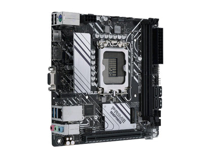 ASUS PRIME H610I-PLUS D4 Free WIFI &Bluetooth LGA 1700 Intel 12th & 13th Gen & Intel vPro mini ITX Motherboard PCIe 4.0, DDR4, USB 3.2 Gen 1 Type-A, M.2 slot, 1 Gb Lan, DP/HDMI/D-Sub