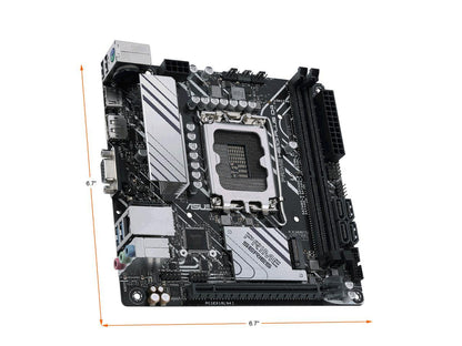 ASUS PRIME H610I-PLUS D4 Free WIFI &Bluetooth LGA 1700 Intel 12th & 13th Gen & Intel vPro mini ITX Motherboard PCIe 4.0, DDR4, USB 3.2 Gen 1 Type-A, M.2 slot, 1 Gb Lan, DP/HDMI/D-Sub