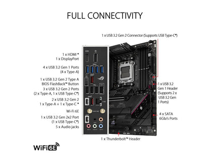 ASUS ROG STRIX B650E-F GAMING WIFI AM5 ATX Motherboard + AMD Ryzen 7 7800X3D (AM5) Processor BUNDLE