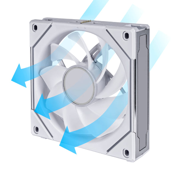 LIAN LI UNI FAN SL-INF 140 Single Pack REVERSE without Controller - BLACK or WHITE / 2 Yrs Wty