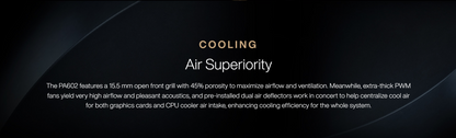 ASUS ProArt PA602 E-ATX MID-TOWER COMPUTER CASE - 420mm radiator support, one 140mm and two 200mm pre-installed system fans