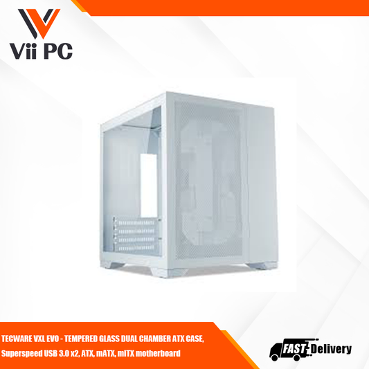 Tecware VXM Mesh Micro Tempered Glass Casing, mATX, ITX, Super Speed USB 3.0 x 02 - [White]