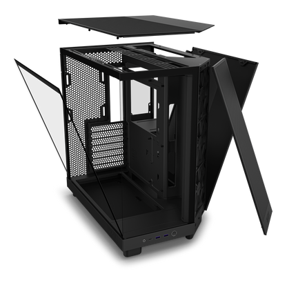 NZXT H6 FLOW/H6 FLOW RGB Dual-Chamber Mid-Tower Airflow Case /w RGB Fans Case - MATTE BLACK/MATTE WHITE CASING