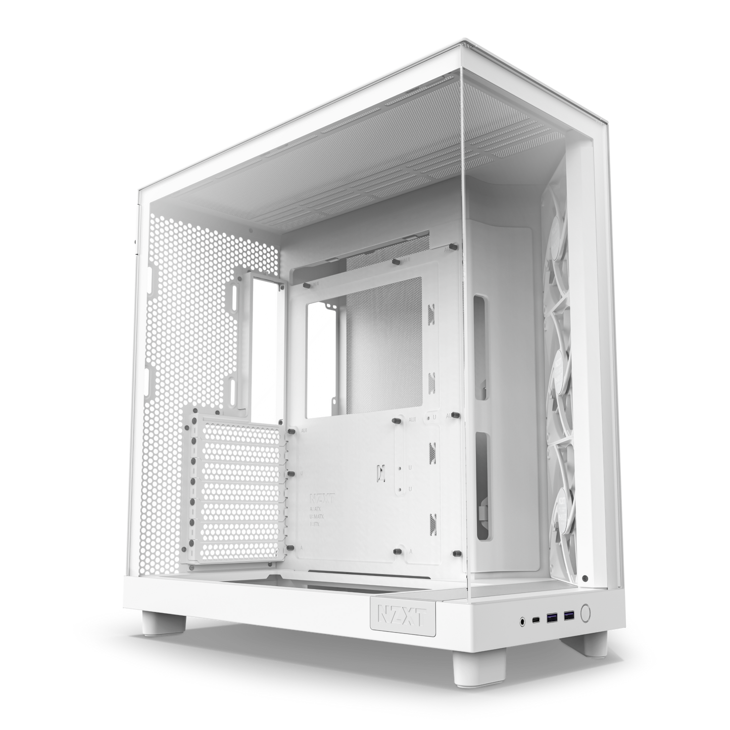 NZXT H6 FLOW/H6 FLOW RGB Dual-Chamber Mid-Tower Airflow Case /w RGB Fans Case - MATTE BLACK/MATTE WHITE CASING