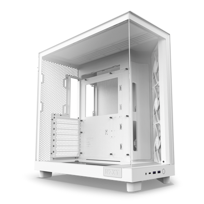 NZXT H6 FLOW/H6 FLOW RGB Dual-Chamber Mid-Tower Airflow Case /w RGB Fans Case - MATTE BLACK/MATTE WHITE CASING