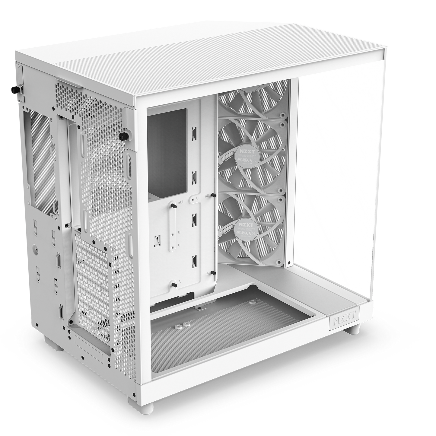 NZXT H6 FLOW/H6 FLOW RGB Dual-Chamber Mid-Tower Airflow Case /w RGB Fans Case - MATTE BLACK/MATTE WHITE CASING
