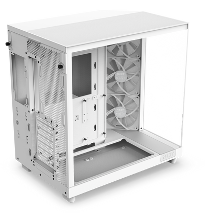 NZXT H6 FLOW/H6 FLOW RGB Dual-Chamber Mid-Tower Airflow Case /w RGB Fans Case - MATTE BLACK/MATTE WHITE CASING