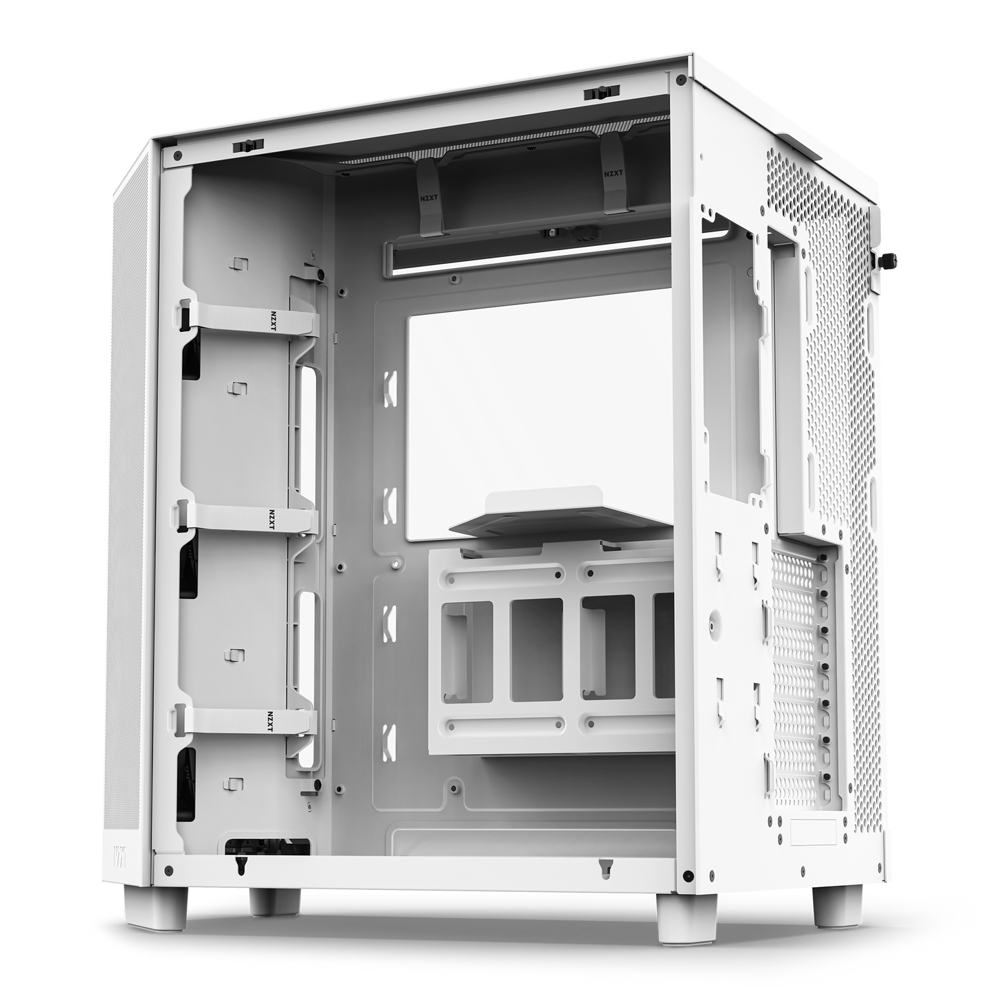 NZXT H6 FLOW/H6 FLOW RGB Dual-Chamber Mid-Tower Airflow Case /w RGB Fans Case - MATTE BLACK/MATTE WHITE CASING