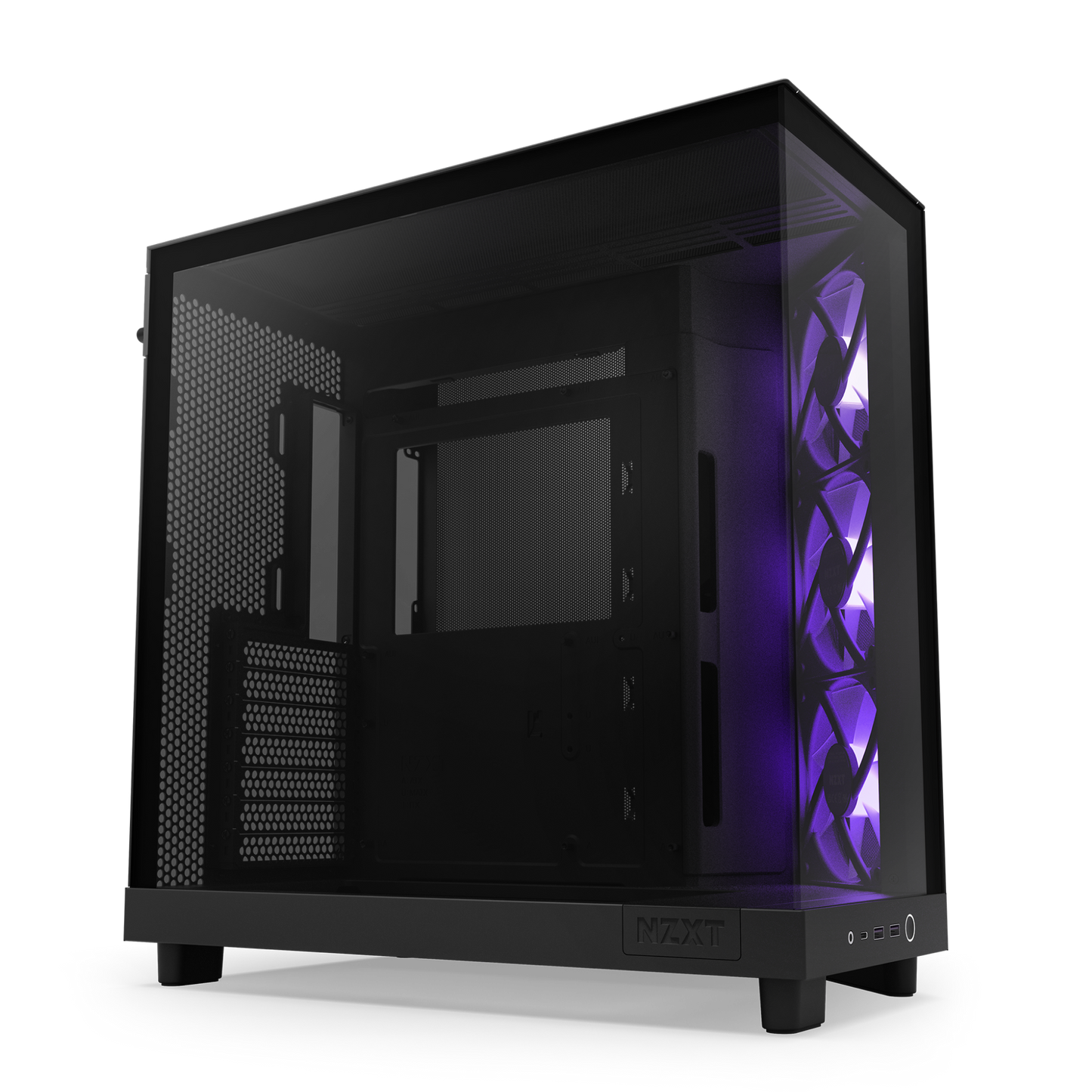 NZXT H6 FLOW/H6 FLOW RGB Dual-Chamber Mid-Tower Airflow Case /w RGB Fans Case - MATTE BLACK/MATTE WHITE CASING