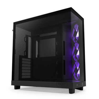 NZXT H6 FLOW/H6 FLOW RGB Dual-Chamber Mid-Tower Airflow Case /w RGB Fans Case - MATTE BLACK/MATTE WHITE CASING