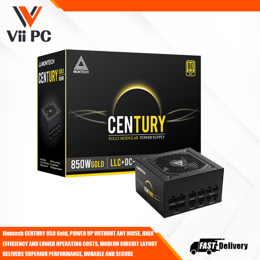 Montech CENTURY 850 Gold, POWER UP WITHOUT ANY NOISE, HIGH EFFICIENCY AND LOWER OPERATING COSTS, MODERN CIRCUIT LAYOUT DELIVERS SUPERIOR PERFORMANCE, DURABLE AND SECURE