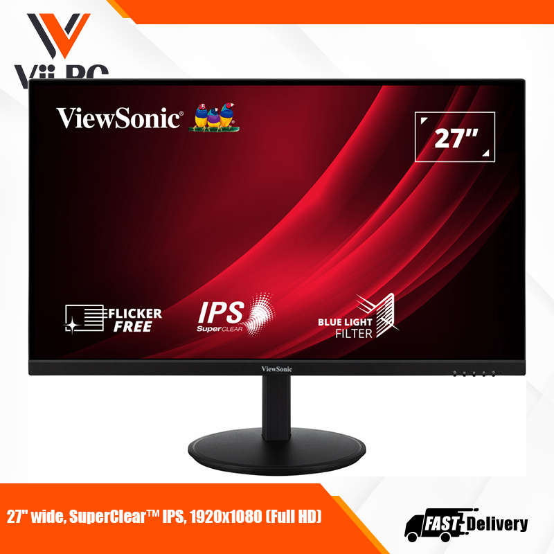 ViewSonic VG2709-MHU 27” Full HD USB-C Monitor with Dual Speakers - Black