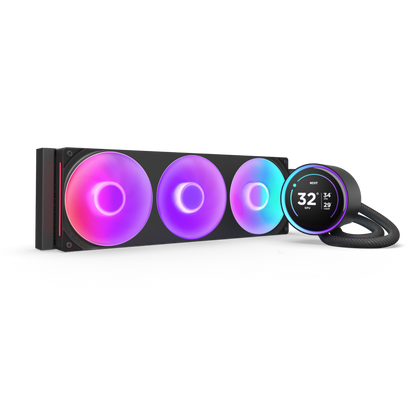 (2025) NZXT Kraken Elite 360/240 RGB, 360mm/240mm AIO Liquid Cooler with 2.72" IPS LCD & RGB - Black/White