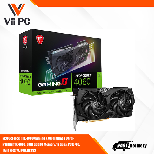 MSI GeForce RTX 4060 Gaming X 8G Graphics Card - NVIDIA RTX 4060, 8 GB GDDR6 Memory, 17 Gbps, PCIe 4.0, Twin Frozr 9, RGB, DLSS3