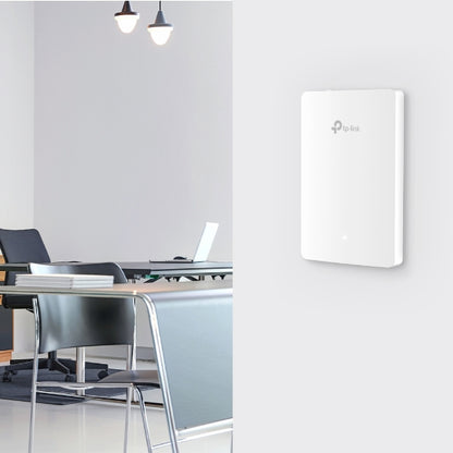 TP-LINK EAP615-Wall AX1800 Wall Plate Wi-Fi 6 Wireless Dual-Band Access Point 4G Ports(1× uplink + 3× downlink),Cloud Access, Omada App, Seamless Roaming