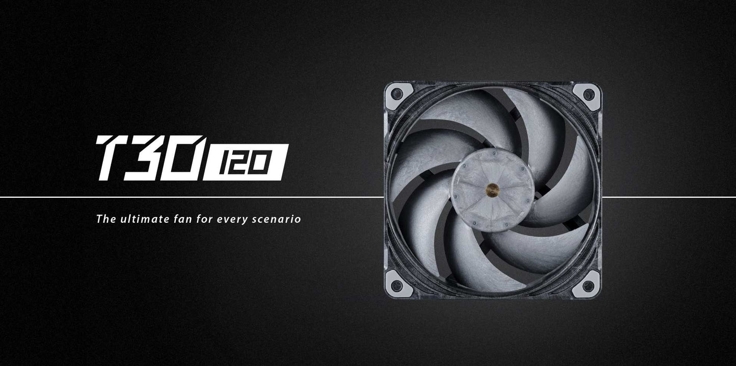 PHANTEKS T30 120mm PWM Triple-Mode Premium Fan 1Fan/3Fans BLACK