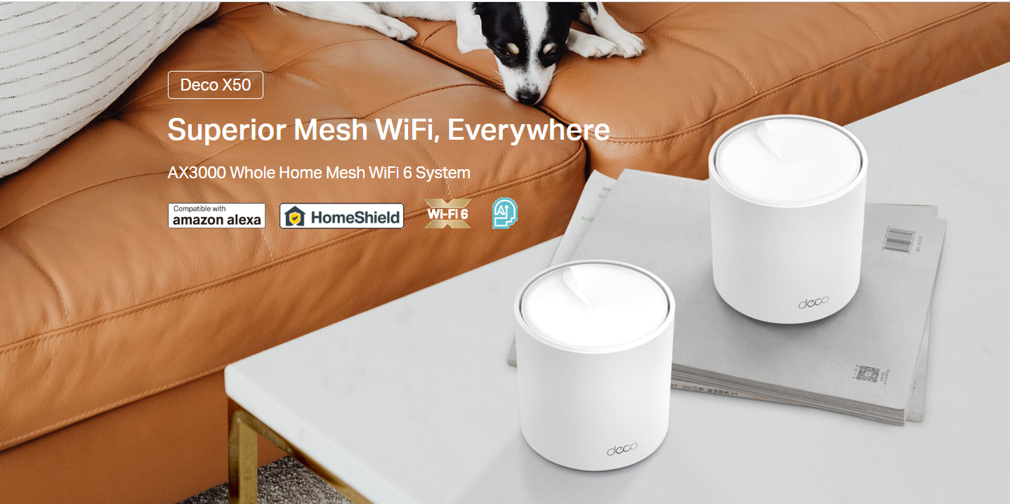 TP-LINK DECO X50 AX3000 Whole Home Mesh WiFi 6 System - 1/2/3pack