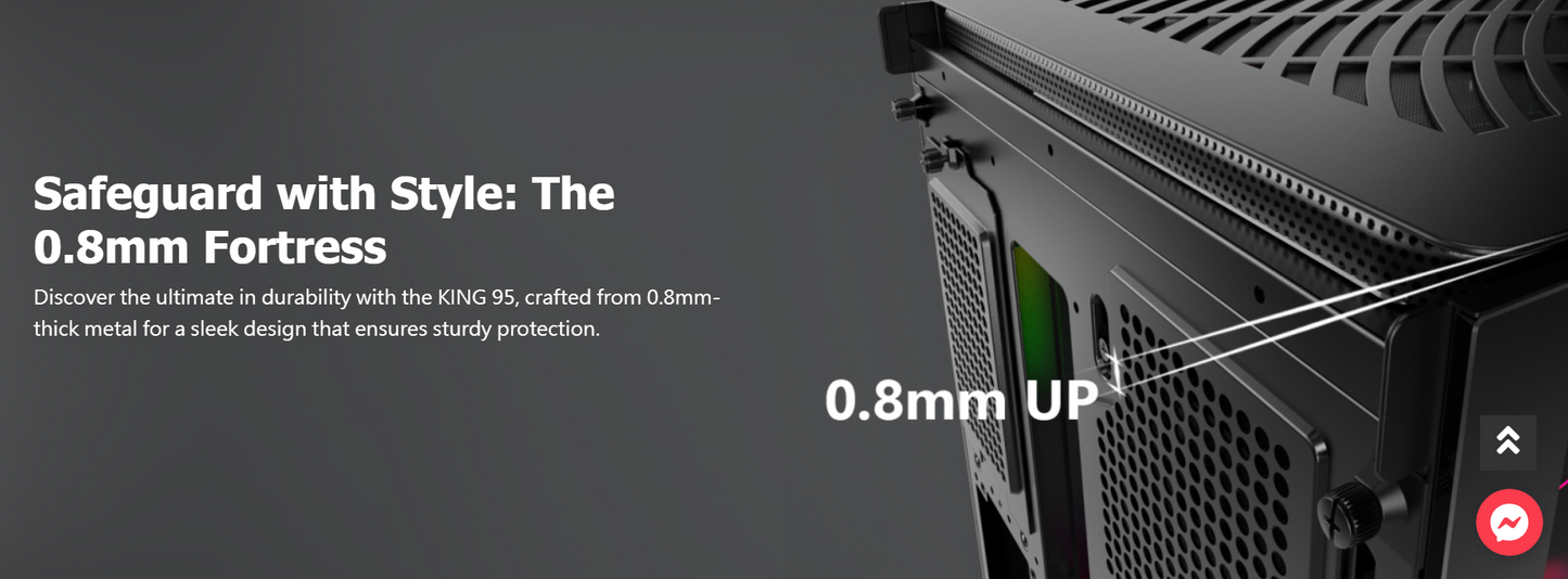 Montech KING 95 PRO BLACK/WHITE Tempered Glass ATX Middle Tower Case (Dynamic Duo Airflow Modes)
