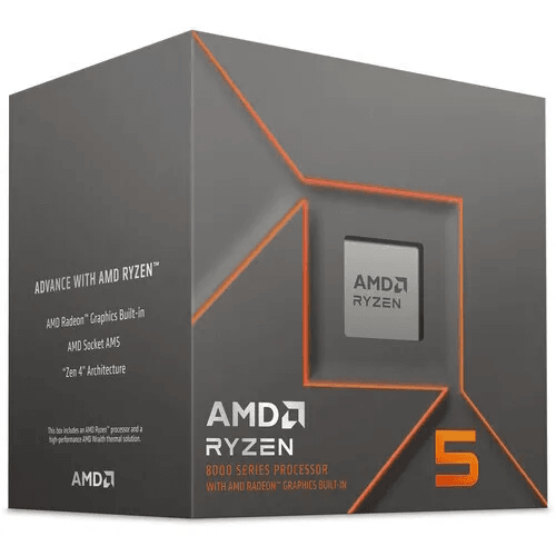AMD Ryzen™ 5 8600G with Wraith Stealth Cooler - Ryzen 5 8000 Series Desktop Processor (6-Cores, 12-threads, 4.3GHz, Socket AM5, 65W)