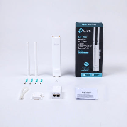 TP-LINK EAP225-Outdoor AC1200 Wireless MU-MIMO Gigabit Indoor/Outdoor Access Point 1Gx (RJ-45)Port, Cloud Access, Omada Mesh and Omada App, Support PoE, Seamless Roaming