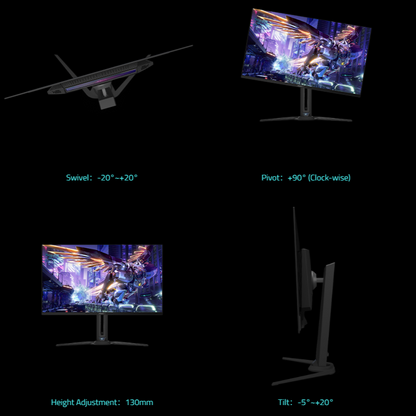 GIGABYTE AORUS FO32U2P 31.5" OLED/3840x2160(UHD)/240Hz/0.03ms(GTG)/99%DCI-P3/HDRTrueBlack400/ClearMR13000/Flicker-Free/△E< 2/KVM/HDMI2.1/DP2.1(IN)/DP1.4(OUT)  OLED GAMING MONITOR