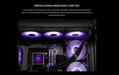 Lian Li Galahad II LCD AIO 280 CPU Liquid Cooler Black/White - 5 yrs Wty (2yrs for Fan)