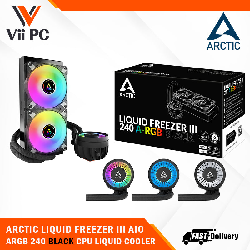 ARCTIC Liquid Freezer III 240/360/420 BLACK/WHITE ARGB Multi Compatible All-in-One CPU Liquid Cooler LGA1851,LGA1700,AM5,AM4