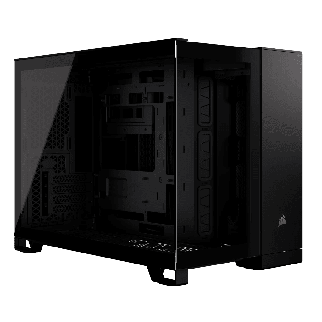 CORSAIR 2500X Mid-Tower Dual Chamber ATX PC Case - BLACK OR WHITE, Tempered Glass, Compatible with reverse connector mATX & mITX motherboards, 2Yrs Wty