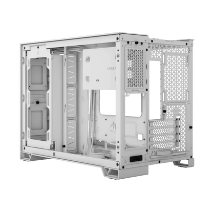 CORSAIR 2500X Mid-Tower Dual Chamber ATX PC Case - BLACK OR WHITE, Tempered Glass, Compatible with reverse connector mATX & mITX motherboards, 2Yrs Wty