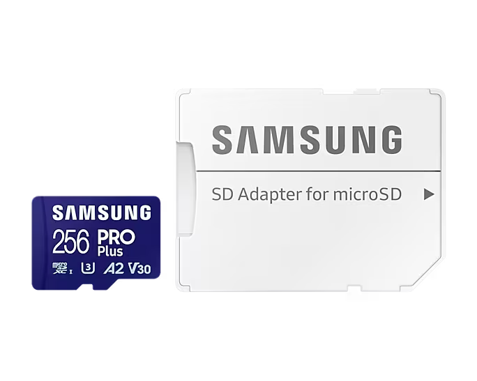 SAMSUNG PRO PLUS microSDXC Memory Card with Adapter 128GB/256GB/512GB Card up to 180MB/s Read, compatible to UHS-I