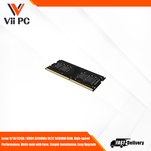 Lexar 8GB | DDR4 3200Mhz CL22 SODIMM RAM, High-speed Performance, Multi-task with Ease, Simple Installation, Easy Upgrade