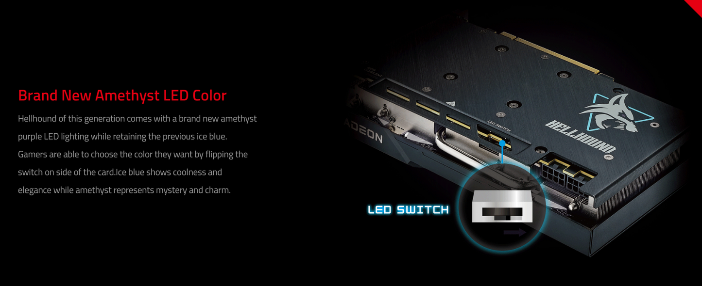 POWERCOLOR Hellhound AMD Radeon™ RX 7600 XT 16GB GDDR6, PCIE 4.0 x8 Graphics Cards