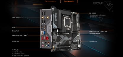 GIGABYTE B760 GAMING X AX (rev. 1.x) Wi-Fi 6E DDR5 LGA 1700 M.2 PCIe 4.0 ATX Motherboard