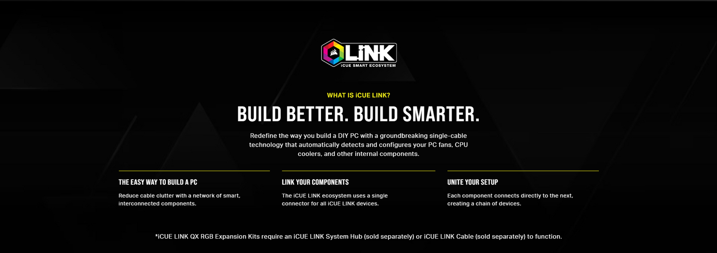 CORSAIR iCUE LINK QX120 RGB BLACK/WHITE, 120mm Magnetic Dome RGB Fan, Expansion Kit (Single Fan)