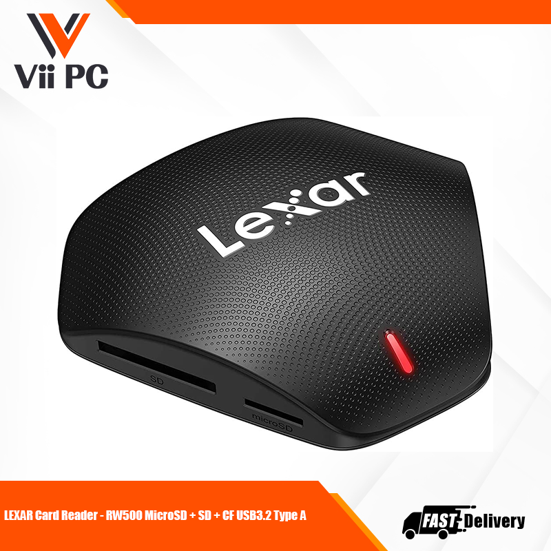 LEXAR Card Reader - RW500 MicroSD + SD + CF USB3.2 Type A