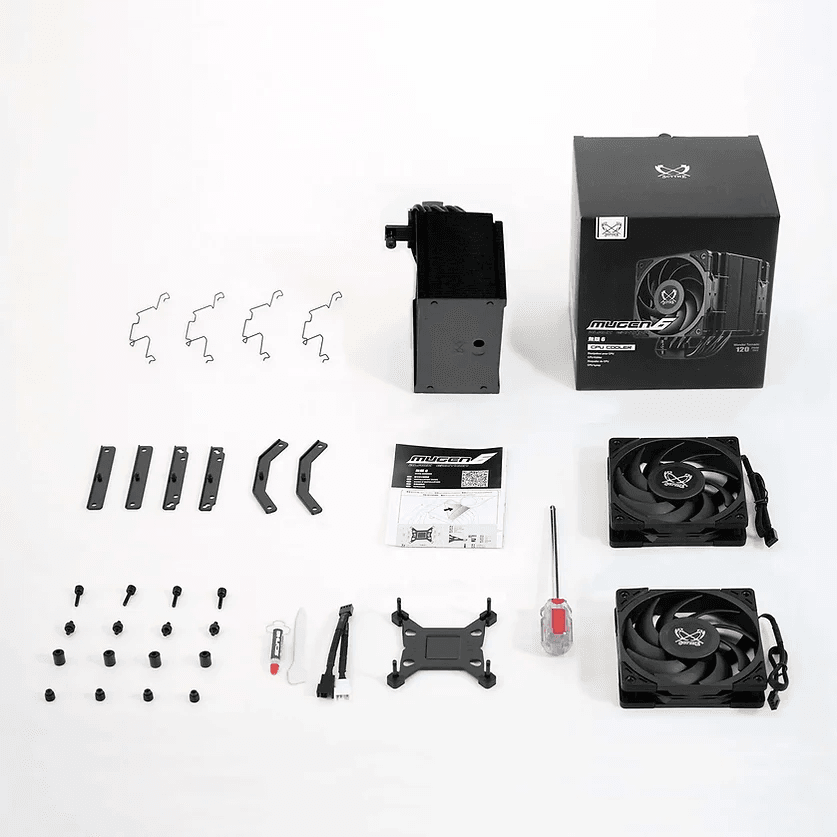 SCYTHE MUGEN 6 / MUGEN 6 Dual Fan Black Edition CPU Cooler, Intel: LGA1700/LGA1151, AMD: AM5/AM4 Support, Single Tower, Aluminum Top Cover