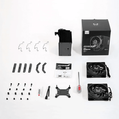 SCYTHE MUGEN 6 / MUGEN 6 Dual Fan Black Edition CPU Cooler, Intel: LGA1700/LGA1151, AMD: AM5/AM4 Support, Single Tower, Aluminum Top Cover