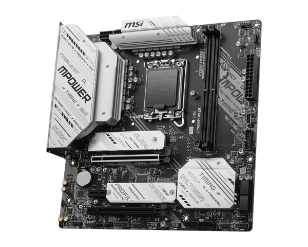 MSI Z790MPOWER LGA1700 Socket/Wi-Fi 6E/PCIe 5.0/DDR5 Support/4x M.2/6x SATA 6G/2.5Gbps LAN/Windows 10 & 11 MATX Motherboard