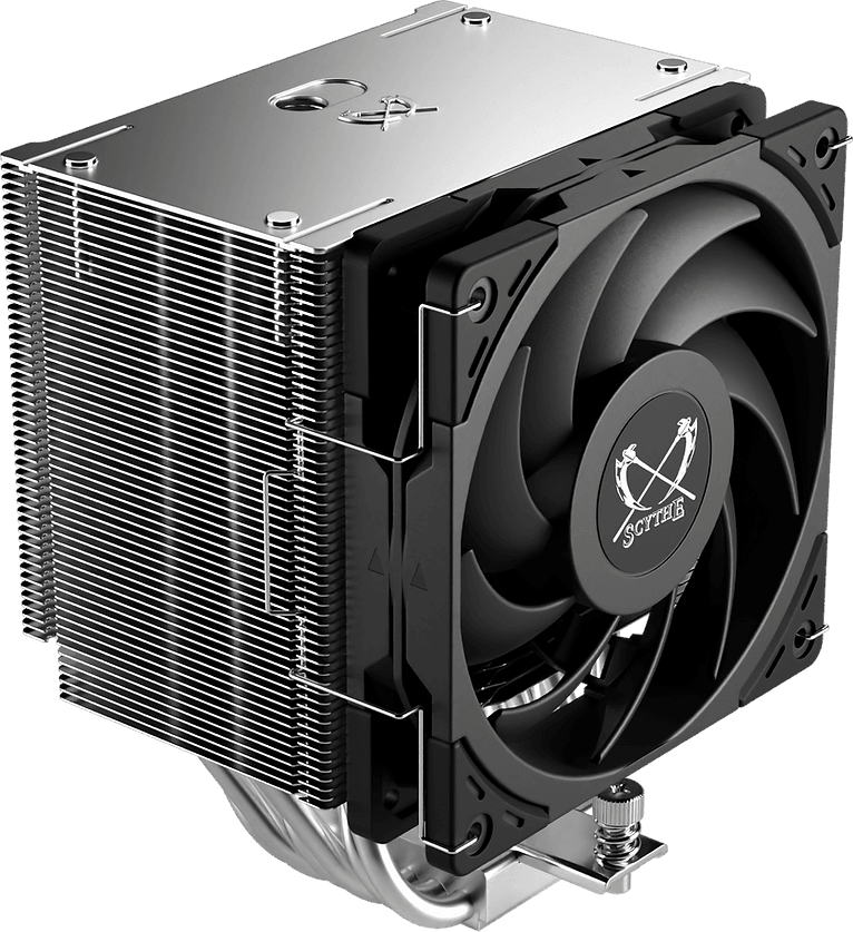 SCYTHE MUGEN 6 / MUGEN 6 Dual Fan Black Edition CPU Cooler, Intel: LGA1700/LGA1151, AMD: AM5/AM4 Support, Single Tower, Aluminum Top Cover