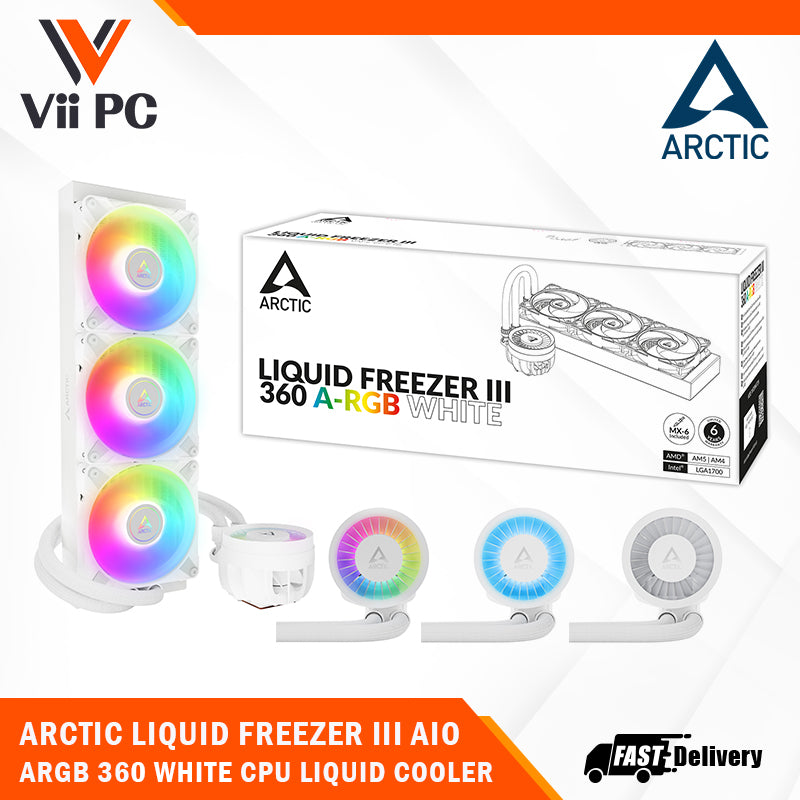 ARCTIC Liquid Freezer III 240/360/420 BLACK/WHITE ARGB Multi Compatible All-in-One CPU Liquid Cooler LGA1851,LGA1700,AM5,AM4