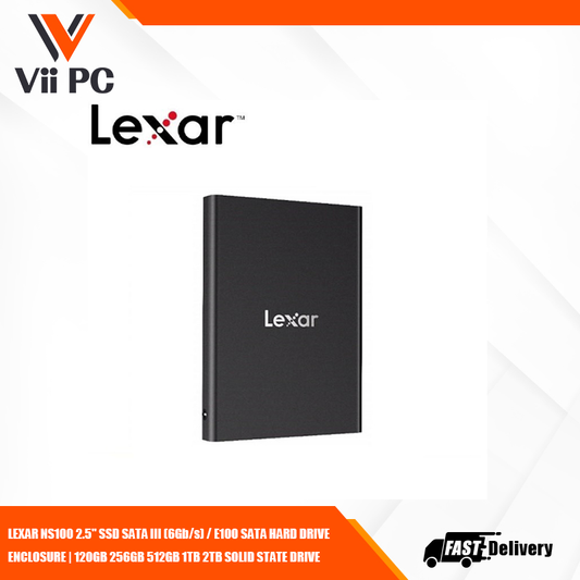 LEXAR NS100 2.5" SSD SATA III (6Gb/s) / E100 SATA HARD DRIVE ENCLOSURE | 120GB 256GB 512GB 1TB 2TB SOLID STATE DRIVE