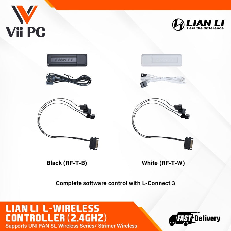 LIAN LI  L-Wireless Controller Supports UNI FAN SL Wireless Series/ Strimer Wireless BLACK OR WHITE