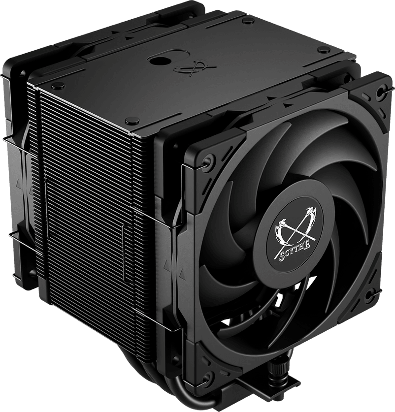 SCYTHE MUGEN 6 / MUGEN 6 Dual Fan Black Edition CPU Cooler, Intel: LGA1700/LGA1151, AMD: AM5/AM4 Support, Single Tower, Aluminum Top Cover
